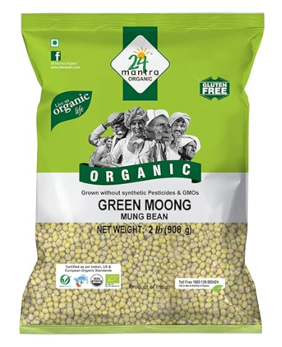 24 Mantra Organic Green Moong - 4 lb