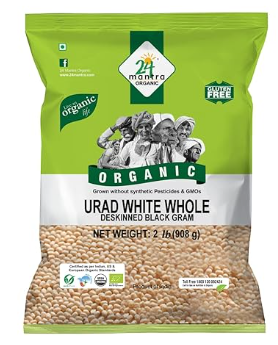 24 Mantra Organic Urad White Whole - 4 lb