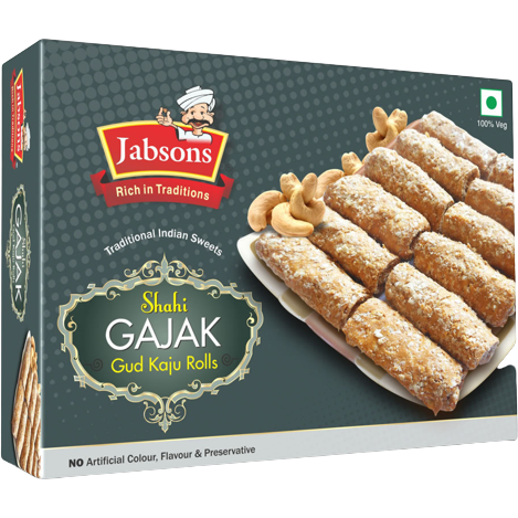 Jabsons Shahi Gajak Gud Kaju Rolls